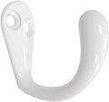 QCAA Premium Quality Single Prong Robe Hook Hanger, Zinc Die Cast, White, Made in Taiwan, 50 Pack by QCAAHardware