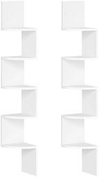 HOOBRO Corner Shelf Wall-Mounted, Set of 2 Floating Corner Shelves for Wall by HOOBRO