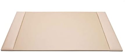 Dacasso Bonded Pad with Side Rails Luxury Leather Desk Blotter for Writing, 30 x 18 (White Latte) - Image 2
