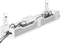 Under Desk Cable Management Tray 32'', Cable Management Under Desk No Drill, Cable Organizer with Clamp for Wire Management, Cord Organizer for Office, Home - No Damage to Table (White) by Litwaro