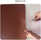 Leather Table Cover, Reversible Double-Sided, 1.8mm Thick, 24x60 Inch, Protector for Rectangular Tables, Waterproof & Oil Resistant for Dining Table, Office Desk, Dresser(Brown + Gray) - Image 5