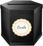 ROSEGLD Black Card Box, Card Receiving Box 12x10x10 Inches by ROSEGLD