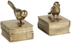 NIKKY HOME Decorative Bird Bookends Gold Book-Shaped Non-Slip Cute Book Ends for Nursery Shelves Children Girls - Image 2
