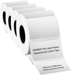 NIIMBOT M2/M3 Thermal Transfer Labels 1.97''x1.18'', for M2/M3 Label Maker, PET Material, Waterproof and High-Temperature Resistance, Long Storage Time, Silver Label Tape(50x30mm-225) (Pack of 4) by NIIMBOT%C2%AE