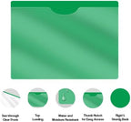 Green Vinyl Pocket Folder, Doctor Stuff, Closed Sides, Letter Size, Clear Front Top Loading Job Jacket, Documents Holder for Office, High School and Medical Files, Pack of 25 - Image 4