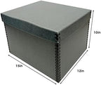 Lineco Record Storage Box 12x15x10 inch, Acid-Free Gray Boxboard, 1 Pack - Image 2