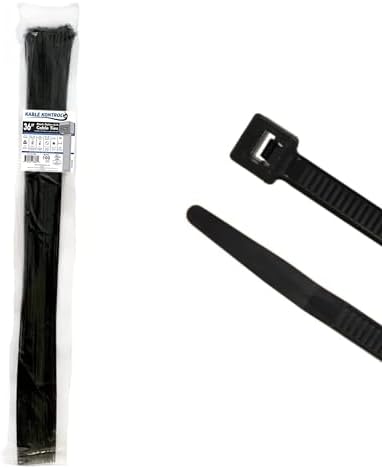 Kable Kontrol Cable Zip Ties, 36 Inch, 100 Pcs, 50lbs Test, Black by KABLEKONTROL%C2%AE