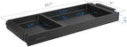 Mount-It! Under Desk Drawer Organizer with 2 Compartments, Shallow Low-Profile Slide-Out Desk Tray, 20.7″ x 8.9″ x 1.8″, Pull-Out Pencil Drawer for Traditional & Standing Desks - Black - Image 2