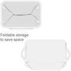 TheWarmHome Storage Basket for Gifts Empty - Large 3 Pack 15.7x11.8x8.2 inch Storage Basket for Organizing with Handles, Canves Storage Bins for Organizer Closet Toy Cubes Gift (White) - Image 7