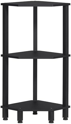 YUFAM 3-Tier Corner Shelf, Black by YUFAM