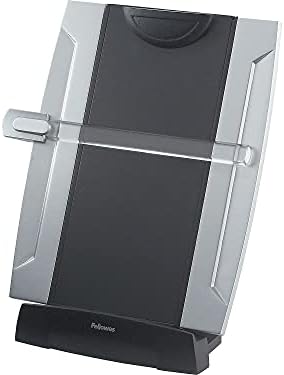 Fellowes 8033201 Office Suites Desktop Copyholder, Plastic, 150 Sheet Capacity, Black/Silver - Image 2