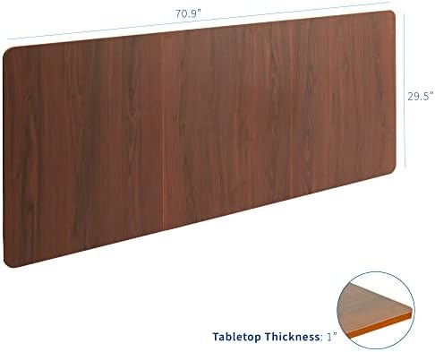 VIVO Dark Walnut 71 x 30 in Table Top, DESK-TOP72-30D - Image 3