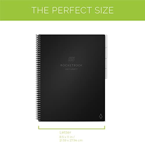 Rocketbook Multi-Subject Smart Notebook | Scannable Notebook & 1 Microfiber Cloth | Teal, Letter Size (8.5" x 11") & Pen/Pencil Holder (Pen Station) - Image 3
