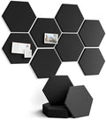 Fluxynara 8-Pack Hexagon Felt Bulletin Board Tiles, Black-1 by FLUXYNARA