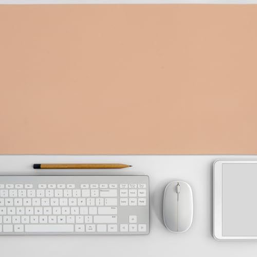 Double-Sided Desk Mat Large 90x45cm Non-Slip Pu Leather and Cork Desk Protector Writing Pad with Organizer Strap for Office and Home Workspace - Image 6