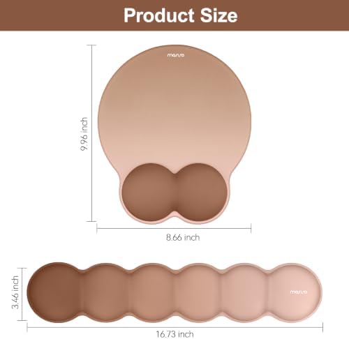 MOSISO Wrist Rest Support for Mouse Pad&Keyboard Set, Brown - Image 5