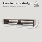 Fenge 31.5 Inch Dual Monitor Stand Riser for Desk, Brown - Image 4