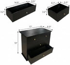 Wooden Drawers Oak Desk Organizer with Drawers，Black - Image 3