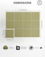 Bumusty 48" x 36" Large Cork Board Alternative, Seaweed - Image 2