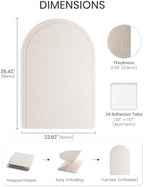 Large Arched Felt Bulletin Board 35.4''×23.6'', Oatmeal - Image 3
