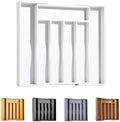 Bellsal White Silverware Organizer Kitchen Drawer Organizer Expandable Bamboo Utensil Holder Cutlery Tray for Kitchen Utensil and Flatware Bedroom Office by Bellsal