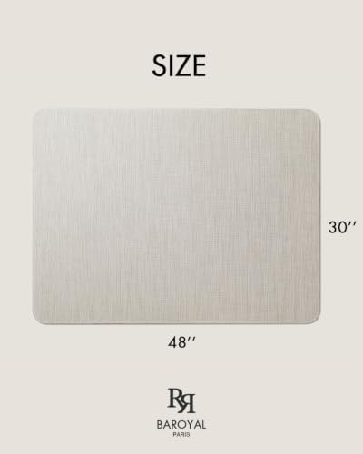 BARoyal Office Chair Mat for Hardwood Floor Under Desk Computer Rolling Chair Mat for Wood/Tile Floor Non-Slip Heavy Duty Desk Rug PVC Plastic Hard Floor Protector 30" x 48"(Parchment) - Image 6