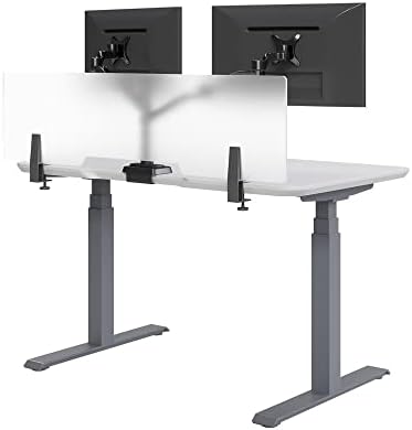 Vari Acrylic Privacy Panel for Desk – 48 Inch Frosted Acrylic Desk Divider, Clamp-On Office Privacy Screen, No-Tool Installation, Workspace Partition for Desks & Tables - Image 2
