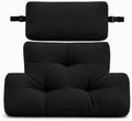 2 Piece Neck Pillow and Lumbar Support Back Cushion Set for Recliner, Black by WhereEaseMeetsGrace