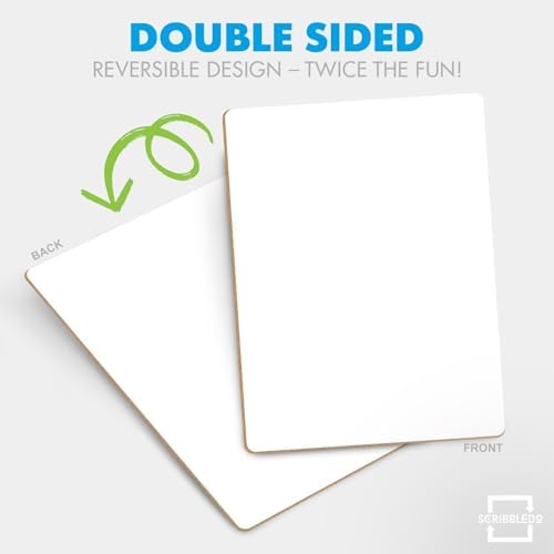 SCRIBBLEDO 12 Pack Small Dry Erase Boards 9x12 with 12 Erasers for Students - Image 2