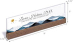 ARTBLOX Personalized Acrylic Desk Name Plate, Mountain Design, Card Holder - Image 3