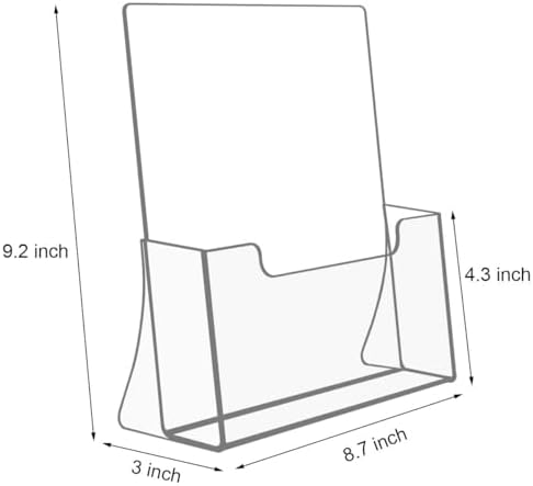 NIUBEE Acrylic Brochure Holder 8.5 x 11, Flyer Holder Stand Display, 2 Pack - Image 2