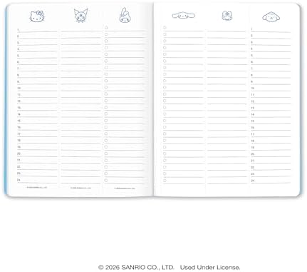2027 Just Right Monthly Planner, 7.5 x 9.75", Hello Kitty and Friends Retro - Image 5