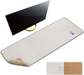 MAIDERN 55” x 24” Cork & Leather Desk Pad, Large XXL Desk Mat (Cream) by Maidern