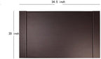SumacLife Executive Modern Large Matte Coffee Brown Leather Laptop Mat Office Desk Pad 34" x 20" with Lifting Side Rails for Blotter Paper - Image 7