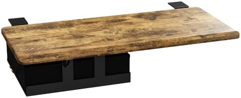 ETHU Desk Extender Tray with Storage Drawer, 25.6x11.4, Walnut by ETHU