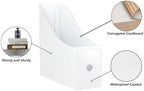 Limitliho 24 Pack White&Black Cardboard Magazine Holder for Desk or Shelves - Image 4