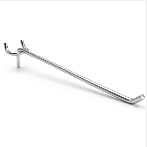 Pack of 200 Heavy Duty Pegboard Hooks – 4 Inches Metal Peg Board Shelving Hook – Chrome Pegboard Display Hooks for Garage Storage & Retail Store Fixtures - Image 2
