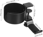 Adjustable Metal Headphone Hanger with Desk Clamp and Cup Holder - Image 2