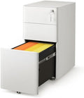 DEVAISE 3 Drawer File Cabinet on Wheels, Fully Assembled Except Casters by DEVAISE