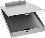 Amazon Basics Metal Clipboard with 2 Storage Compartments, Letter Size, 250 Sheet Capacity, Office Supplies with Self-Closing Latch, 14.1 x 9.2 x 2.6 inches, Silver - Image 4