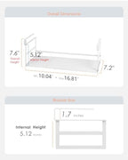 Under Shelf Storage Basket, 2-Pack Under Cabinet Shelf Organizer - Image 3
