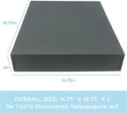Lineco Drop Front Archival Storage Box, 14.75x18.75x3 in, Gray, 2 Pack - Image 2