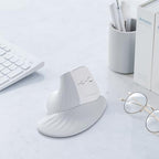 SANWA Wireless Ergonomic Mouse for Large Hands with Wrist Rest, White - Image 2