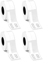 NIIMBOT M2/M3 Thermal Transfer Cable Labels 0.98''x3.07'', for M2/M3 Label Maker, PET Material, Waterproof and High-Temperature Resistance, Long Storage Time, White(25x78mm-90) (Pack of 4) by NIIMBOT%C2%AE