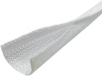 Electriduct 3/4" Side Entry Cable Wrap Braided Sleeving with Hook & Loop Fastener - 100 Feet (White) by Electriduct