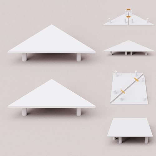 2 Pack White Corner Monitor Stand, Triangle/Square Adjustable Height Riser, 27-inch Universal Desktop Shelf for Computer, Laptop, PC, iMac, Printer (White) by WEGASTU
