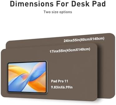 Aothia Faux Leather Desk Mat - Large Mouse Pad, Non-Slip PU Leather Blotter, Waterproof Writing Surface for Office and Home (Coffee 55" x 24") - Image 5