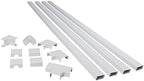 Legrand Wiremold C310 Cordmate III 10 Foot 11 Piece Cord Cover Kit, Organizer for Wall, Holds Up to 5 Cords or Cables, 45"L x 1.5"W, White (1 Pack) by Legrand-Wiremold