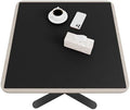CENNBIE 24 Inches Square Table Pad - Cork & Leather Table Mat - Suitable as Side Dining Coffee Table Cover Protector - Can Be Cut to Fit (18"-24", Black) by CENNBIE