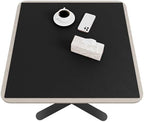 CENNBIE 24 Inches Square Table Pad - Cork & Leather Table Mat - Suitable as Side Dining Coffee Table Cover Protector - Can Be Cut to Fit (18"-24", Black) by CENNBIE
